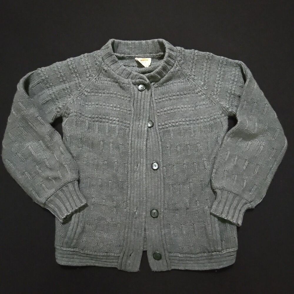 Vintage Bauble Sweater Cardigan SzM Green Kmart Acrylic Holiday Christmas Cozy